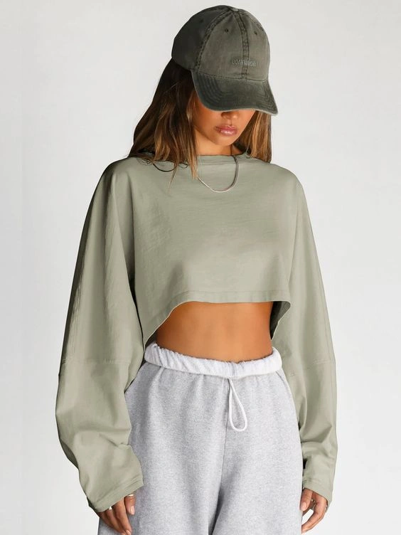 Molly Wide Sleeve Crop Top