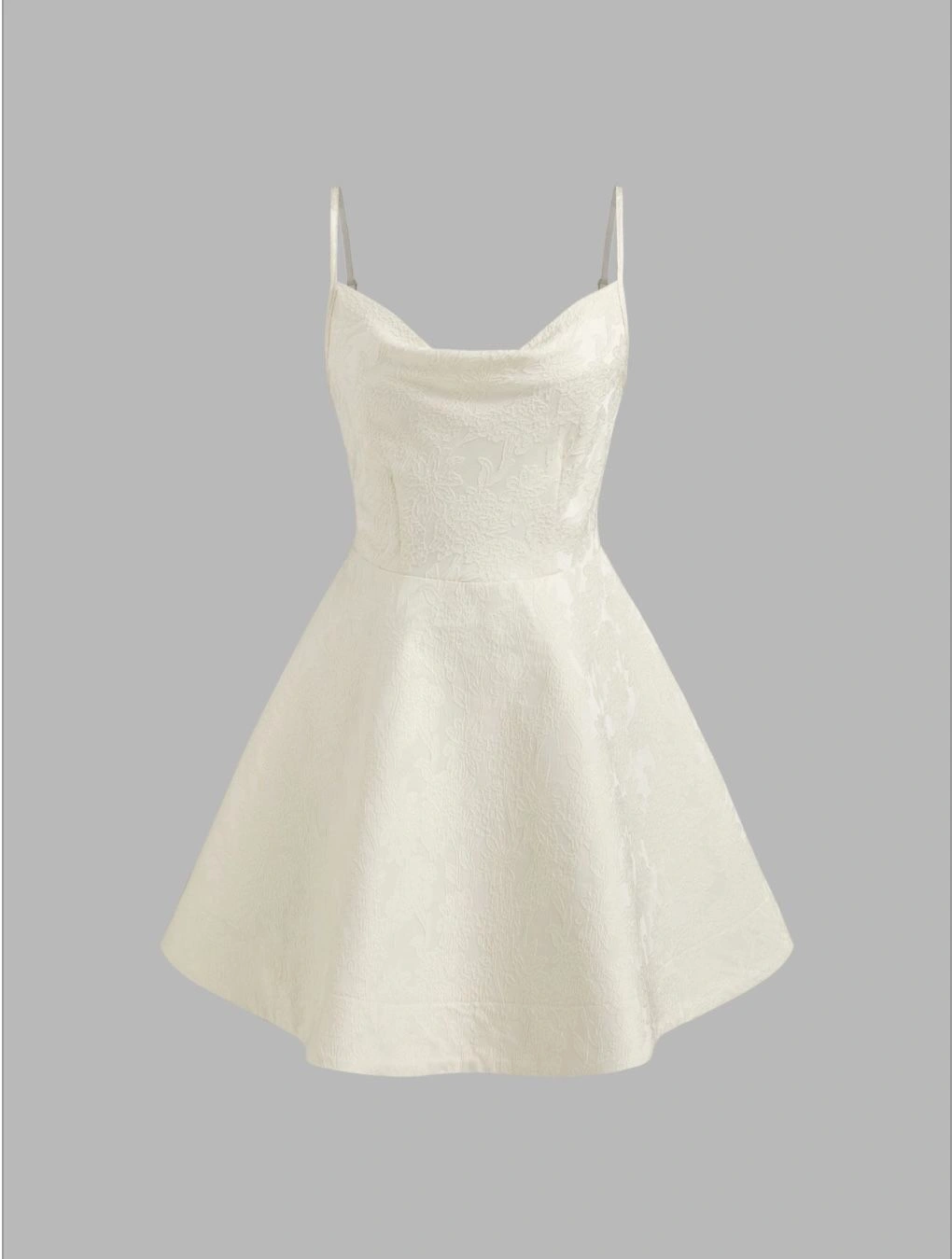 Singlet Dress Embroidery White Satin
